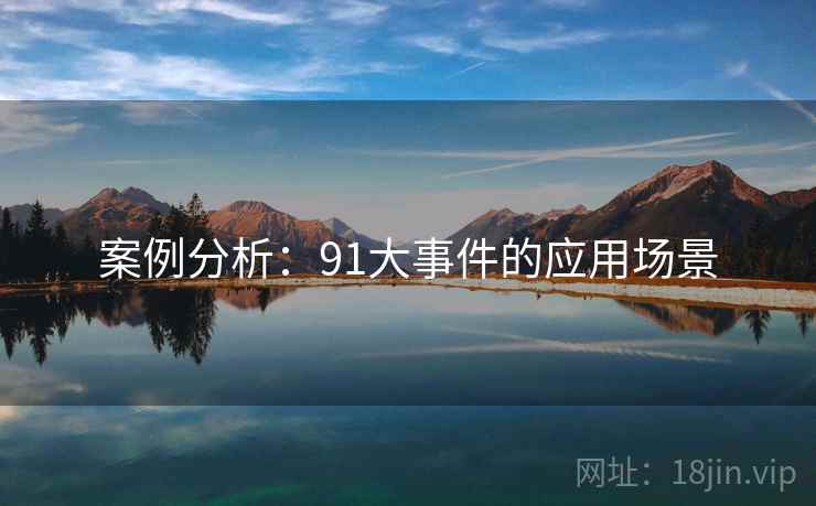 案例分析：91大事件的应用场景