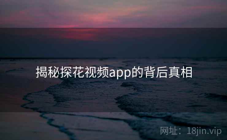揭秘探花视频app的背后真相